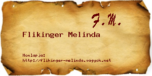 Flikinger Melinda névjegykártya